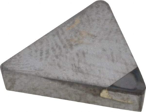 Made in USA - TPG322 Polycrystalline Diamond (PCD) Turning Insert - Uncoated, 60° Triangle, 3/8" Inscr Circle, 1/8" Thick, 1/32" Corner Radius - Caliber Tooling