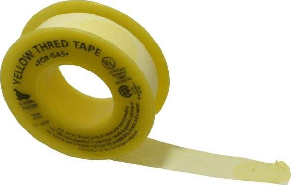 Federal Process - 1/2" Wide x 520" Long Gas Pipe Repair Tape - 3.8 mil Thick, -450 to 550°F, Yellow - Caliber Tooling