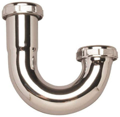 Federal Process - 1-1/2 Outside Diameter, 17 Gauge, P Trap J Bend Only - Chrome Coated, Brass - Caliber Tooling