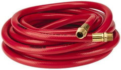 PRO-SOURCE - 1/2" ID x 3/4" OD 25' Long Multipurpose Air Hose - MNPT x MNPT Ends, 300 Working psi, 23 to 150°F, 1/2" Fitting, Red - Caliber Tooling