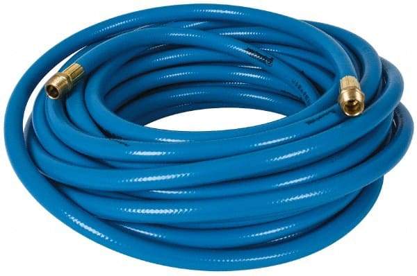 PRO-SOURCE - 1/2" ID x 3/4" OD 100' Long Multipurpose Air Hose - MNPT x MNPT Ends, 300 Working psi, 23 to 150°F, 1/2" Fitting, Blue - Caliber Tooling