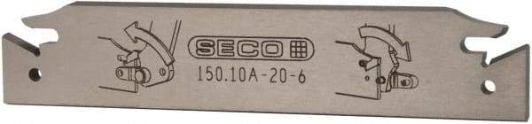 Seco - 0.843" Blade Height, 0.222" Blade Width, 4.72" OAL, Neutral Cut, Double End Indexable Cut-Off Blade - 150.10A Blade, 150.10 Series - Caliber Tooling