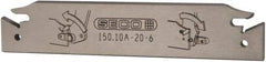 Seco - 0.843" Blade Height, 0.222" Blade Width, 4.72" OAL, Neutral Cut, Double End Indexable Cut-Off Blade - 150.10A Blade, 150.10 Series - Caliber Tooling