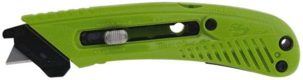 PHC - Retractable Utility Knife - 1-5/8" Blade, Lime Green Plastic Handle, 1 Blade Included - Caliber Tooling