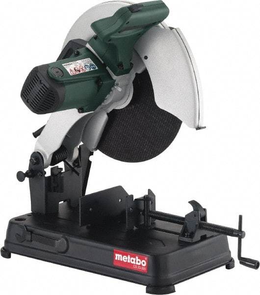 Metabo - 14" Blade Diam, 1" Arbor Hole, Miter Chop Chop & Cutoff Saw - 4,100 RPM, 110 Volts - Caliber Tooling