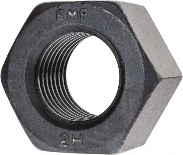 Value Collection - 2 - 4-1/2 UNC Steel Right Hand Heavy Hex Nut - 3-1/8" Across Flats, 1-31/32" High, Uncoated, 2B Class of Fit - Caliber Tooling