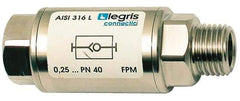 Legris - 1/4" Stainless Steel Check Valve - Unidirectional, Female BSPP x Male BSPP, 580 WOG - Caliber Tooling