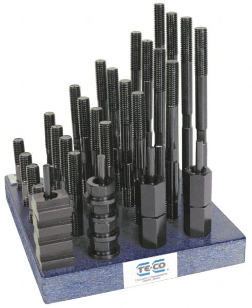 TE-CO - T-Nut & Stud Kits Stud Thread Sizes: M12x1.75 T-Slot Size (mm): 17.00 - Caliber Tooling