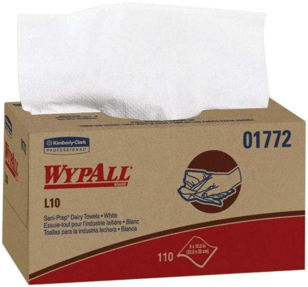 WypAll - Dry General Purpose Wipes - Pop-Up, 10-1/4" x 9" Sheet Size, White - Caliber Tooling