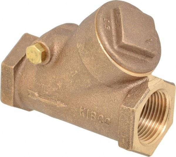 NIBCO - 1" Bronze Check Valve - Y-Pattern, FNPT x FNPT, 400 WOG - Caliber Tooling