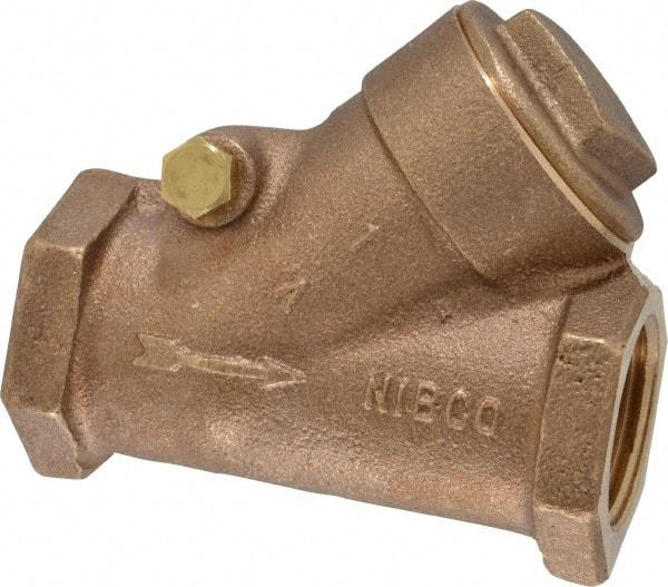 NIBCO - 1" Bronze Check Valve - Y-Pattern, FNPT x FNPT, 600 WOG - Caliber Tooling