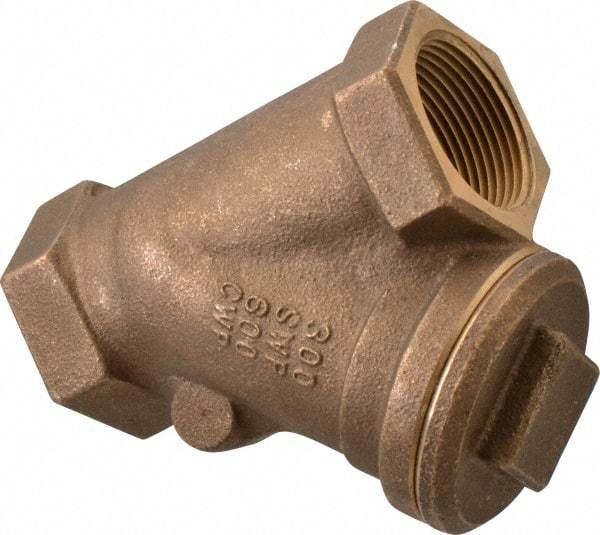 NIBCO - 1-1/4" Bronze Check Valve - Y-Pattern, FNPT x FNPT, 600 WOG - Caliber Tooling