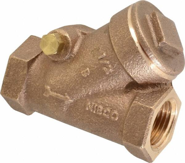 NIBCO - 1/2" Bronze Check Valve - Y-Pattern, FNPT x FNPT, 600 WOG - Caliber Tooling