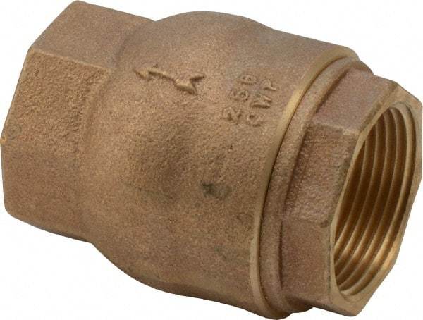 NIBCO - 1-1/4" Bronze Check Valve - Inline, FNPT x FNPT, 250 WOG - Caliber Tooling