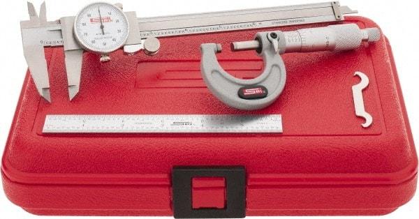 SPI - 3 Piece, Machinist Caliper and Micrometer Tool Kit - Caliber Tooling