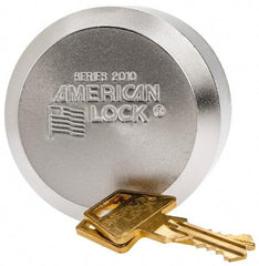 American Lock - Keyed Different Padlock - 3/8" Shackle Diam, Steel - Caliber Tooling