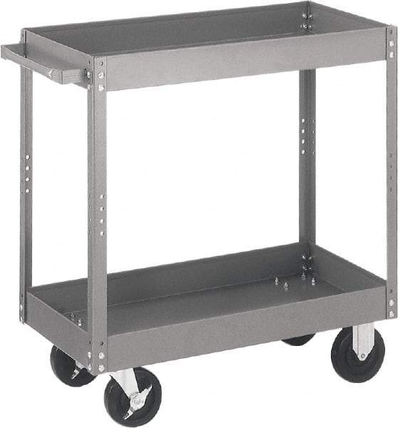 Quantum Storage - 500 Lb Capacity, 36" Wide x 24" Long x 32" High Standard Utility Cart - 3 Shelf, Steel - Caliber Tooling