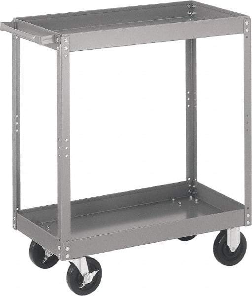 Quantum Storage - 1,000 Lb Capacity, 48" Wide x 24" Long x 35" High Standard Utility Cart - 3 Shelf, Steel - Caliber Tooling