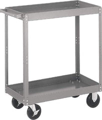 Quantum Storage - 1,000 Lb Capacity, 36" Wide x 18" Long x 35" High Standard Utility Cart - 3 Shelf, Steel - Caliber Tooling