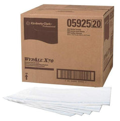 WypAll - 1/4 Fold Food Service Wipes - Box, 23-1/2" x 12-1/2" Sheet Size, Blue & White - Caliber Tooling