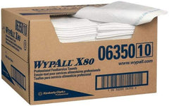 WypAll - 1/4 Fold Food Service Wipes - Box, 24" x 13-1/2" Sheet Size, Blue & White - Caliber Tooling