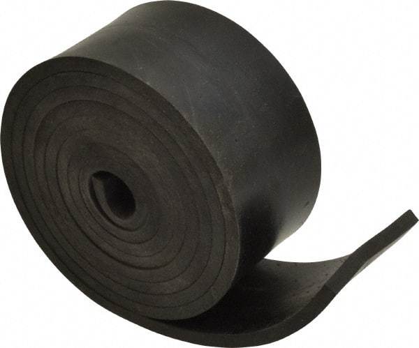 Made in USA - 3/16" Thick x 2" Wide x 60" Long, Buna-N Rubber Strip - Stock Length, 40 Shore A Durometer, 800 to 1,000 psi Tensile Strength, -20 to 170°F, Black - Caliber Tooling