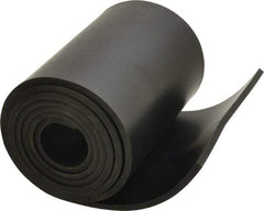 Made in USA - 3/16" Thick x 6" Wide x 60" Long, Buna-N Rubber Strip - Stock Length, 40 Shore A Durometer, 800 to 1,000 psi Tensile Strength, -20 to 170°F, Black - Caliber Tooling