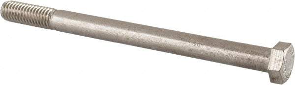 Value Collection - 3/8-16 UNC, 5" Length Under Head Hex Head Cap Screw - Partially Threaded, Grade 316 Stainless Steel, Uncoated, 9/16" Hex - Caliber Tooling