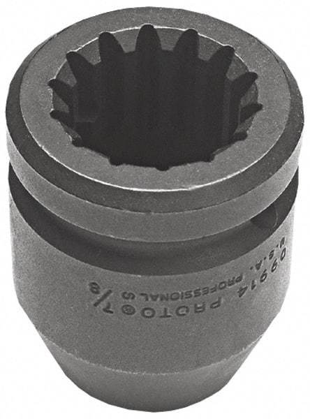 Proto - #5 Spline Drive, 2-1/4" Socket, Impact Socket - 6 Points, 4-3/16" OAL - Caliber Tooling