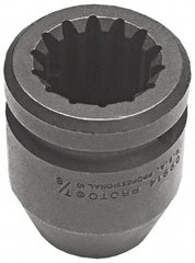 Proto - #5 Spline Drive, 3-1/8" Socket, Impact Socket - 6 Points, 4-39/64" OAL - Caliber Tooling