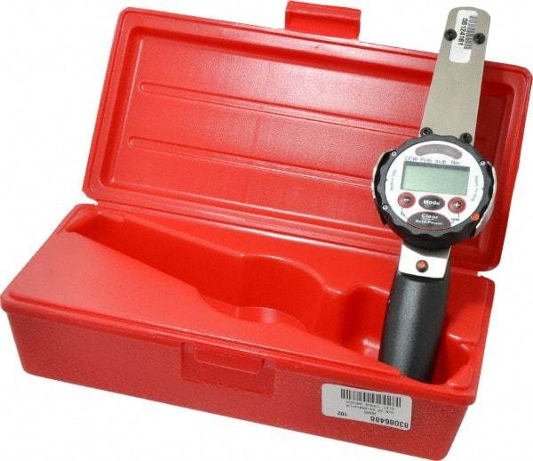 Proto - 3/8" Drive Electronic Digital Torque Wrench - 2.1 Ft/Lb to 28 N/m Torque, 10-5/8" OAL, 0.01 N/m Graduation, Fixed Head - Caliber Tooling