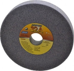 Norton - 7" Diam x 1-1/4" Hole x 1" Thick, J Hardness, 46 Grit Surface Grinding Wheel - Aluminum Oxide, Type 1, Coarse Grade, 3,600 Max RPM, Vitrified Bond, No Recess - Caliber Tooling