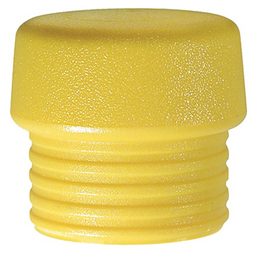 Split Head Mallet Face 1.5″ Med Hard Shore Hardness 65-D, Yellow, Polyurethane - Caliber Tooling