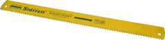 Starrett - 18" Long, 4 Teeth per Inch, Bi-Metal Power Hacksaw Blade - Toothed Edge, 1-5/8" Wide x 0.075" Thick - Caliber Tooling