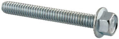 Value Collection - 1/4-20 UNC, 2" Length Under Head, Hex Drive Flange Bolt - 2" Thread Length, Grade 5 Steel, Serrated Flange, Zinc-Plated Finish - Caliber Tooling