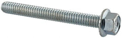 Value Collection - 1/4-20 UNC, 2-1/4" Length Under Head, Hex Drive Flange Bolt - 2-1/4" Thread Length, Grade 5 Steel, Serrated Flange, Zinc-Plated Finish - Caliber Tooling