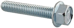 Value Collection - 5/16-18 UNC, 1-3/4" Length Under Head, Hex Drive Flange Bolt - 1-3/4" Thread Length, Grade 5 Steel, Serrated Flange, Zinc-Plated Finish - Caliber Tooling