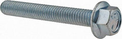 Value Collection - 3/8-16 UNC, 2-3/4" Length Under Head, Hex Drive Flange Bolt - 2-3/4" Thread Length, Grade 5 Steel, Serrated Flange, Zinc-Plated Finish - Caliber Tooling