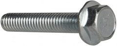 Value Collection - 5/16-18 UNC, 1-3/4" Length Under Head, Hex Drive Flange Bolt - 1-3/4" Thread Length, Grade 8 Steel, Serrated Flange, Zinc-Plated Finish - Caliber Tooling