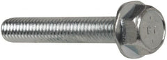 Value Collection - 5/16-18 UNC, 2" Length Under Head, Hex Drive Flange Bolt - 2" Thread Length, Grade 8 Steel, Serrated Flange, Zinc-Plated Finish - Caliber Tooling