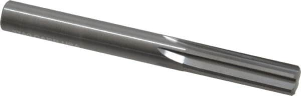 Hertel - 3/8" Solid Carbide 6 Flute Chucking Reamer - Straight Flute, 3/8" Straight Shank, 1-1/4" Flute Length, 3-1/2" OAL - Caliber Tooling