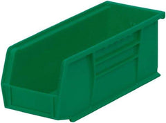 Akro-Mils - 20 Lb. Load Capacity, 10-7/8" Deep, Green Polymer Hopper Stacking Bin - 4" High x 4-1/8" Wide x 10-7/8" Long - Caliber Tooling