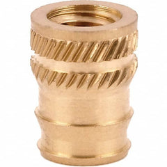 Tapered Hole Threaded Inserts; Product Type: Double Vane; System of Measurement: Metric; Thread Size (mm): M6x1.0; Overall Length (Decimal Inch): 0.5000; Thread Size: M6x1.0 mm; Insert Diameter (Decimal Inch): 0.3750; Pilot Diameter (Decimal Inch): 0.3320