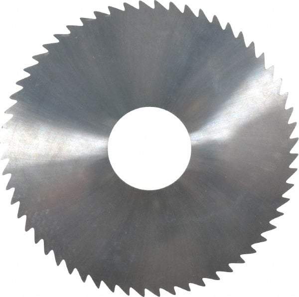 Made in USA - 2-1/4" Diam x 0.064" Blade Thickness x 5/8" Arbor Hole Diam, 60 Tooth Slitting and Slotting Saw - Arbor Connection, Solid Carbide, Concave Ground - Caliber Tooling