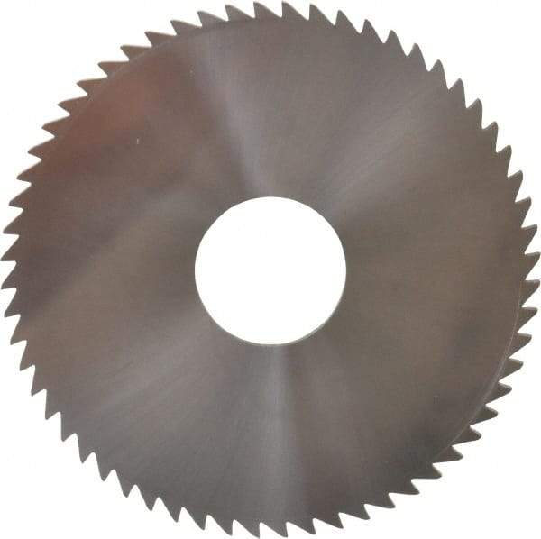 Made in USA - 2-1/4" Diam x 0.091" Blade Thickness x 5/8" Arbor Hole Diam, 60 Tooth Slitting and Slotting Saw - Arbor Connection, Solid Carbide, Concave Ground - Caliber Tooling