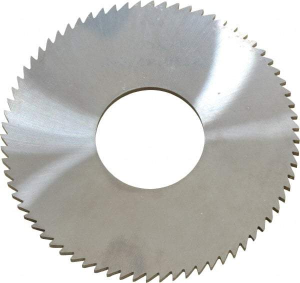 Made in USA - 2-3/4" Diam x 0.091" Blade Thickness x 1" Arbor Hole Diam, 72 Tooth Slitting and Slotting Saw - Arbor Connection, Solid Carbide, Concave Ground - Caliber Tooling