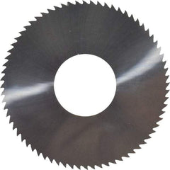 Made in USA - 2-3/4" Diam x 0.102" Blade Thickness x 1" Arbor Hole Diam, 72 Tooth Slitting and Slotting Saw - Arbor Connection, Solid Carbide, Concave Ground - Caliber Tooling