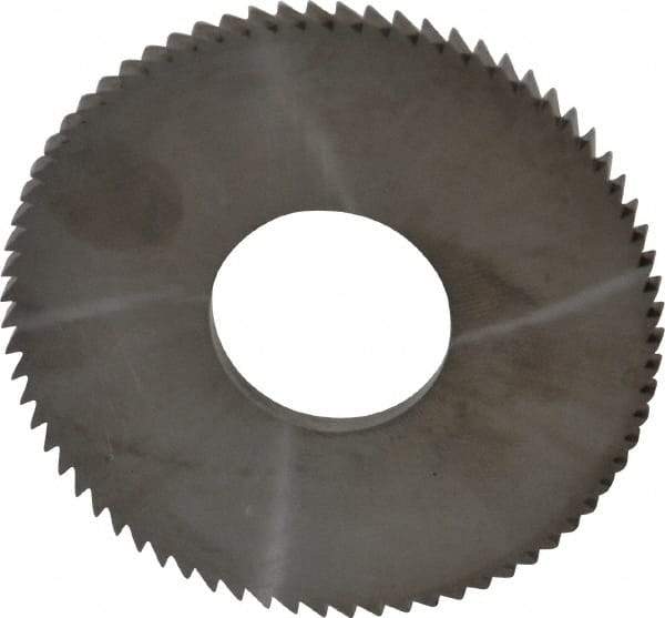 Made in USA - 2-3/4" Diam x 0.144" Blade Thickness x 1" Arbor Hole Diam, 72 Tooth Slitting and Slotting Saw - Arbor Connection, Solid Carbide, Concave Ground - Caliber Tooling