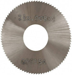 Made in USA - 1-1/2" Diam x 0.008" Blade Thickness, 1/2" Arbor Hole Diam, 140 Teeth, Solid Carbide, Jeweler's Saw - Uncoated - Caliber Tooling