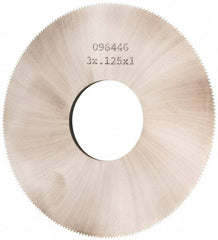 Made in USA - 3" Diam x 1/8" Thick, 1" Arbor Hole Diam, 230 Teeth, Solid Carbide Jeweler's Saw - Uncoated - Caliber Tooling